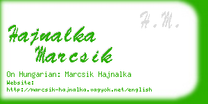 hajnalka marcsik business card